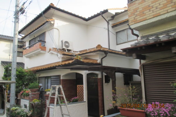 堺市　外壁塗装・屋根しっくい工事 (2)